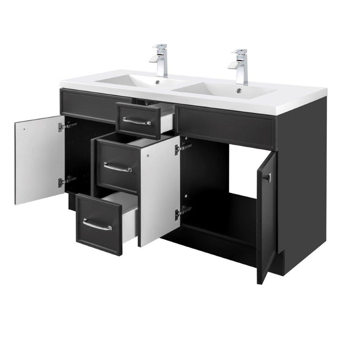 Mio Modern Free Standing Bathroom Vanity Set with Cultured Marble Top and Sink