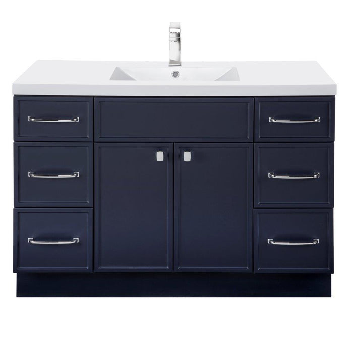 Mio Modern Free Standing Bathroom Vanity Set with Cultured Marble Top and Sink
