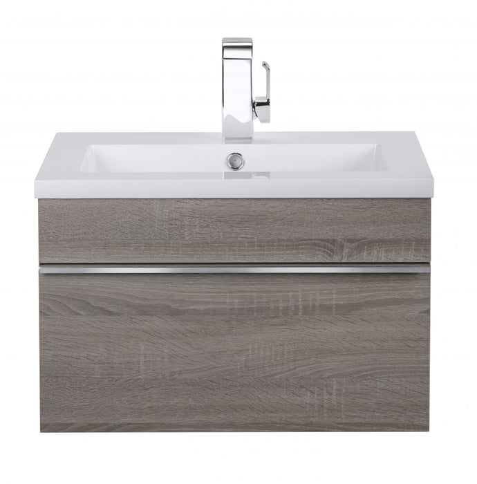 Tofino Modern Wall Mounted Floating Bathroom Vanity Set with Cultured Marble Top and Sink