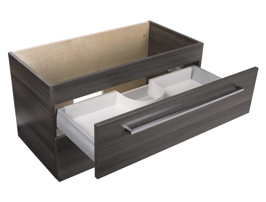 Boho Modern Wall Mounted Floating Bathroom Vanity Set with Cultured Marble Top and Sink