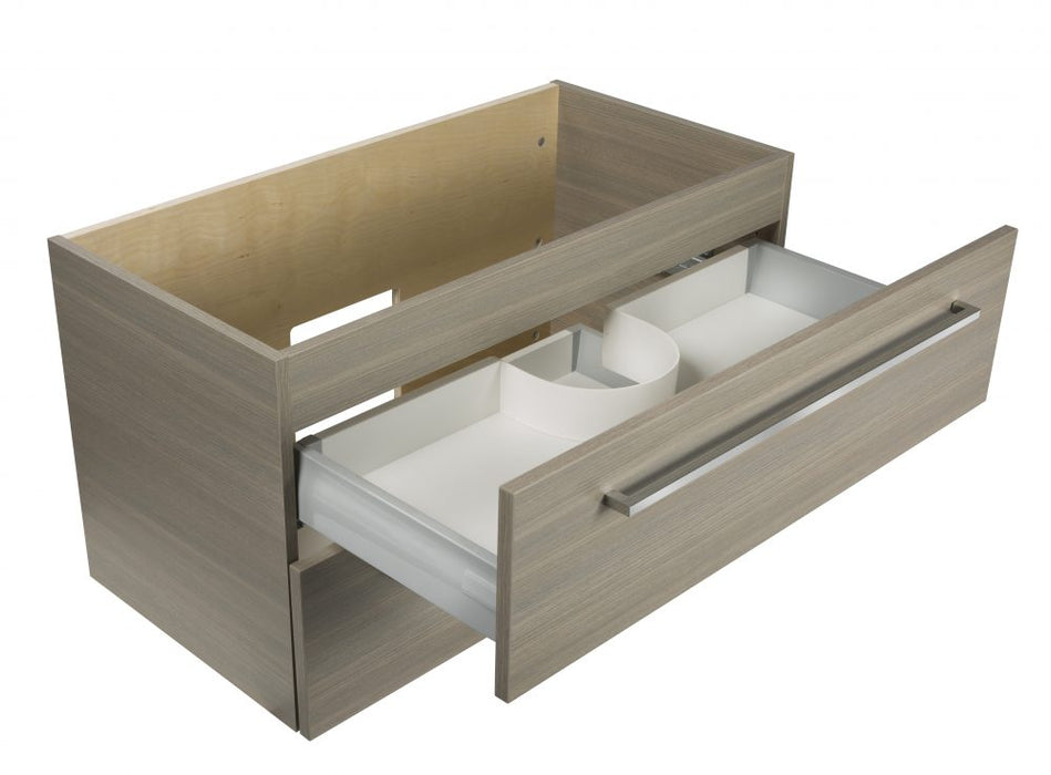 Boho Modern Wall Mounted Floating Bathroom Vanity Set with Cultured Marble Top and Sink