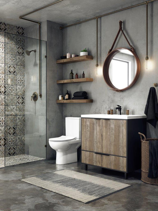 Stella Modern Free Standing Bathroom Vanity Set with Cultured Marble Top and Sink