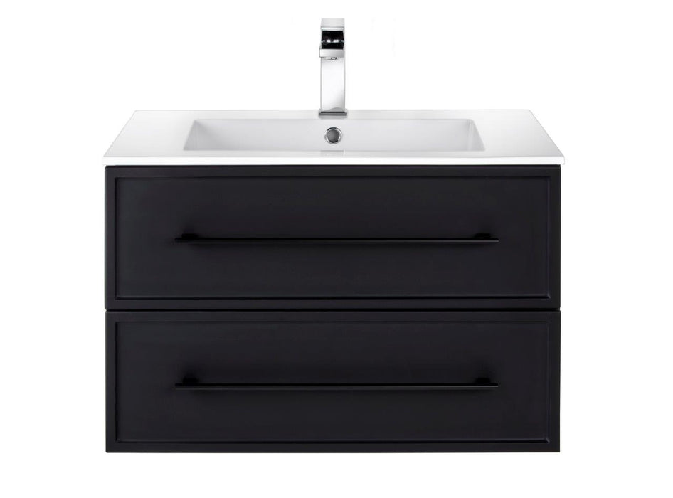 Lucca Modern Wall Mounted Floating Bathroom Vanity with Cultured Marble Top and Sink