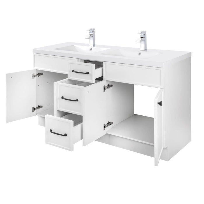 Mio Modern Free Standing Bathroom Vanity Set with Cultured Marble Top and Sink
